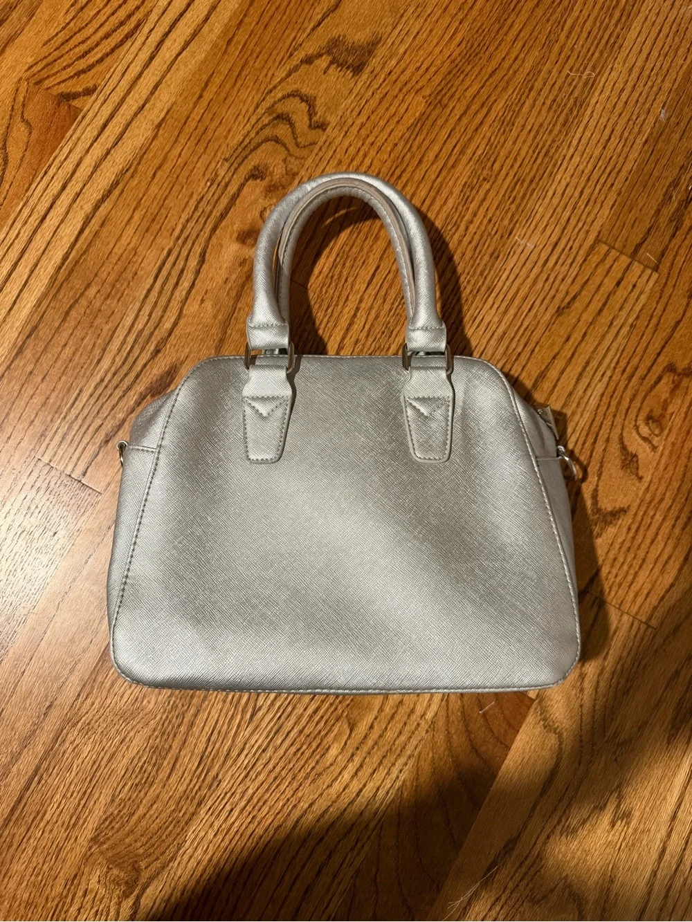 Christian Siriano Silver Tote Bag with detachable shoulder strap